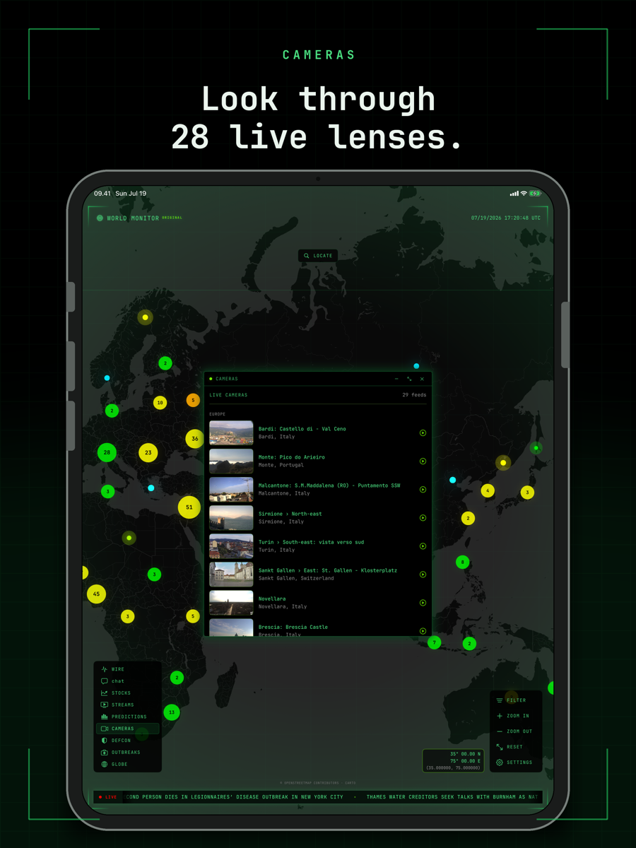 Live webcams (iPad)