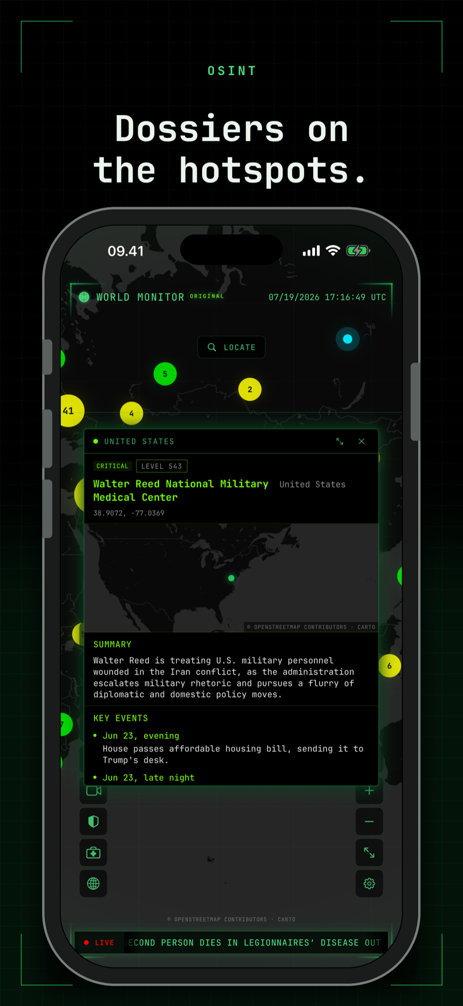 OSINT location dossier (iPhone)